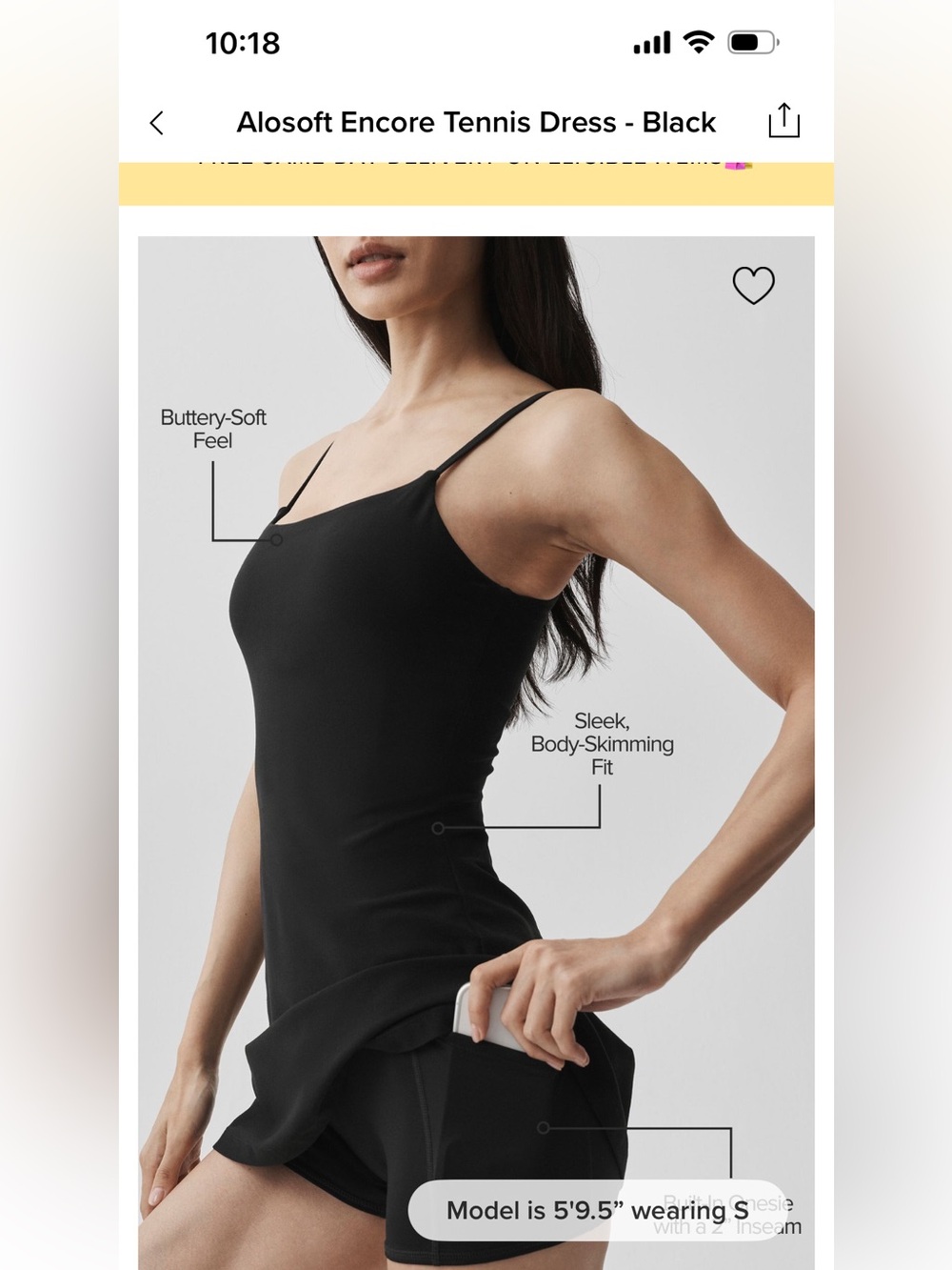 ALO Yoga Alosoft Encore Mini Dress in Black